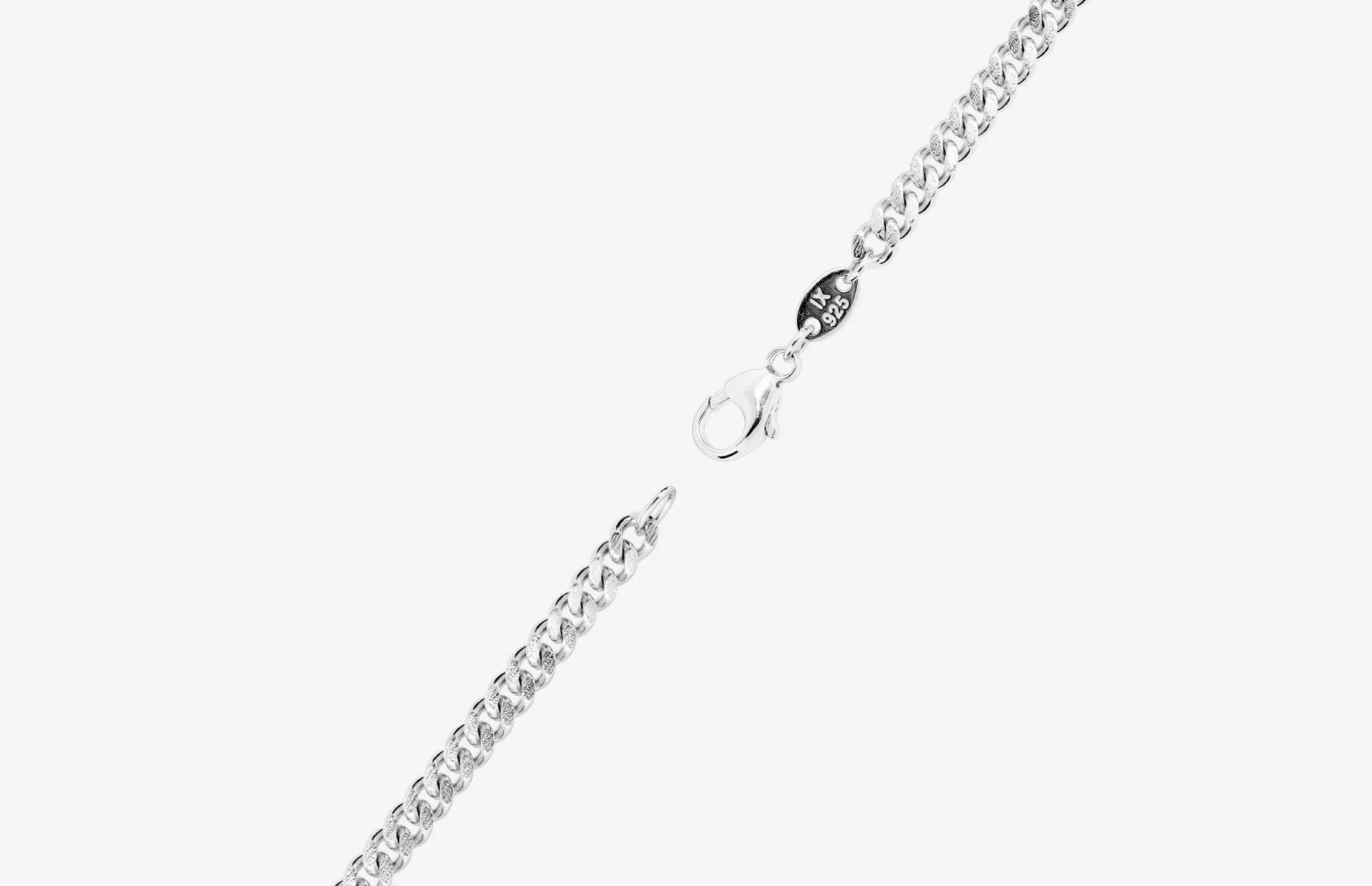 IX Curb BrushedSilver Necklace