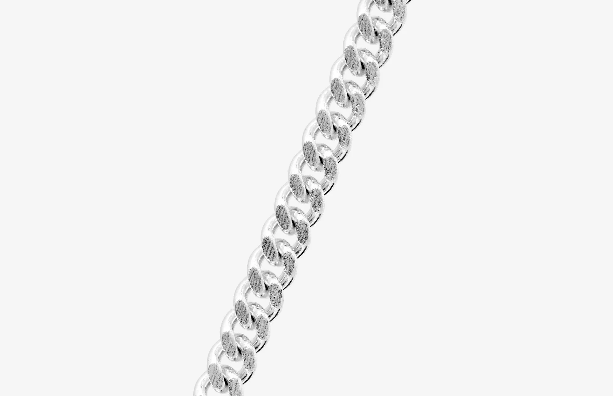 IX Curb BrushedSilver Necklace