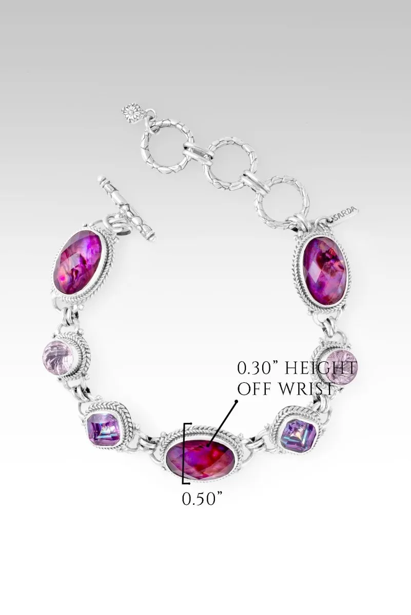 Journey to Wholeness Bracelet II? in Pink Purple Abalone, Xanadu? Mystic Quartz & Pink Cashmere? Mystic Quartz