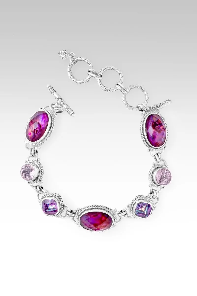 Journey to Wholeness Bracelet II? in Pink Purple Abalone, Xanadu? Mystic Quartz & Pink Cashmere? Mystic Quartz