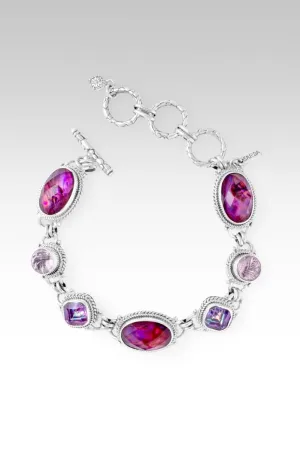Journey to Wholeness Bracelet II? in Pink Purple Abalone, Xanadu? Mystic Quartz & Pink Cashmere? Mystic Quartz
