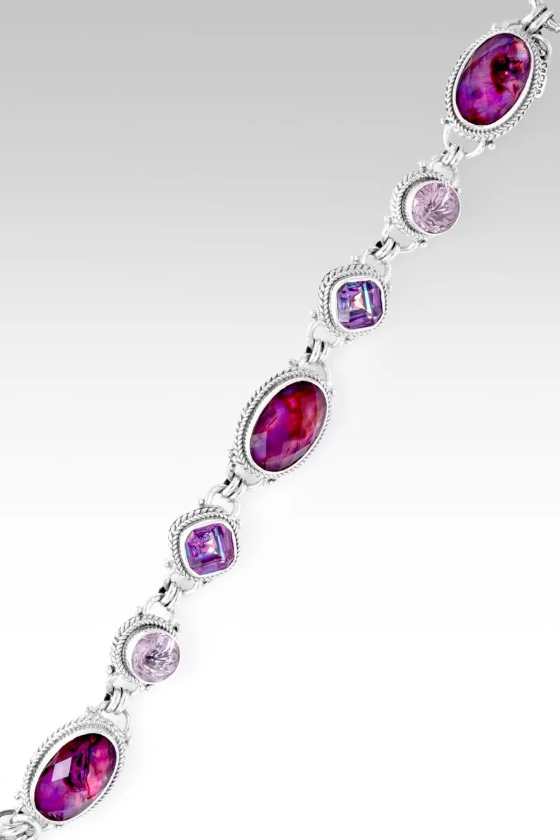 Journey to Wholeness Bracelet II? in Pink Purple Abalone, Xanadu? Mystic Quartz & Pink Cashmere? Mystic Quartz
