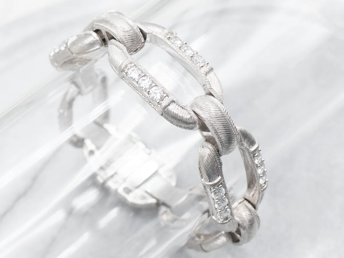 Judith Ripka Sterling Silver Chunky Chain Link Bracelet