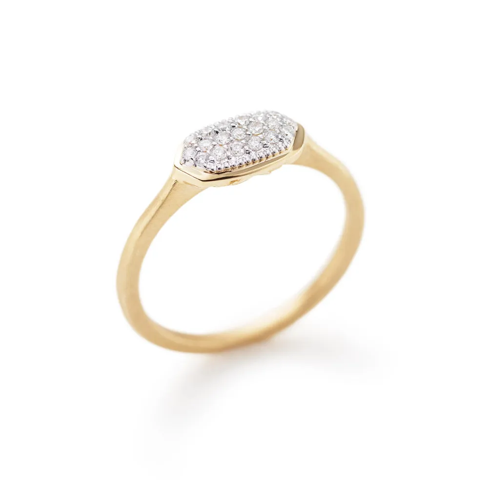Kendra Scott Isa 14k Gold Ring in Pave White Diamond