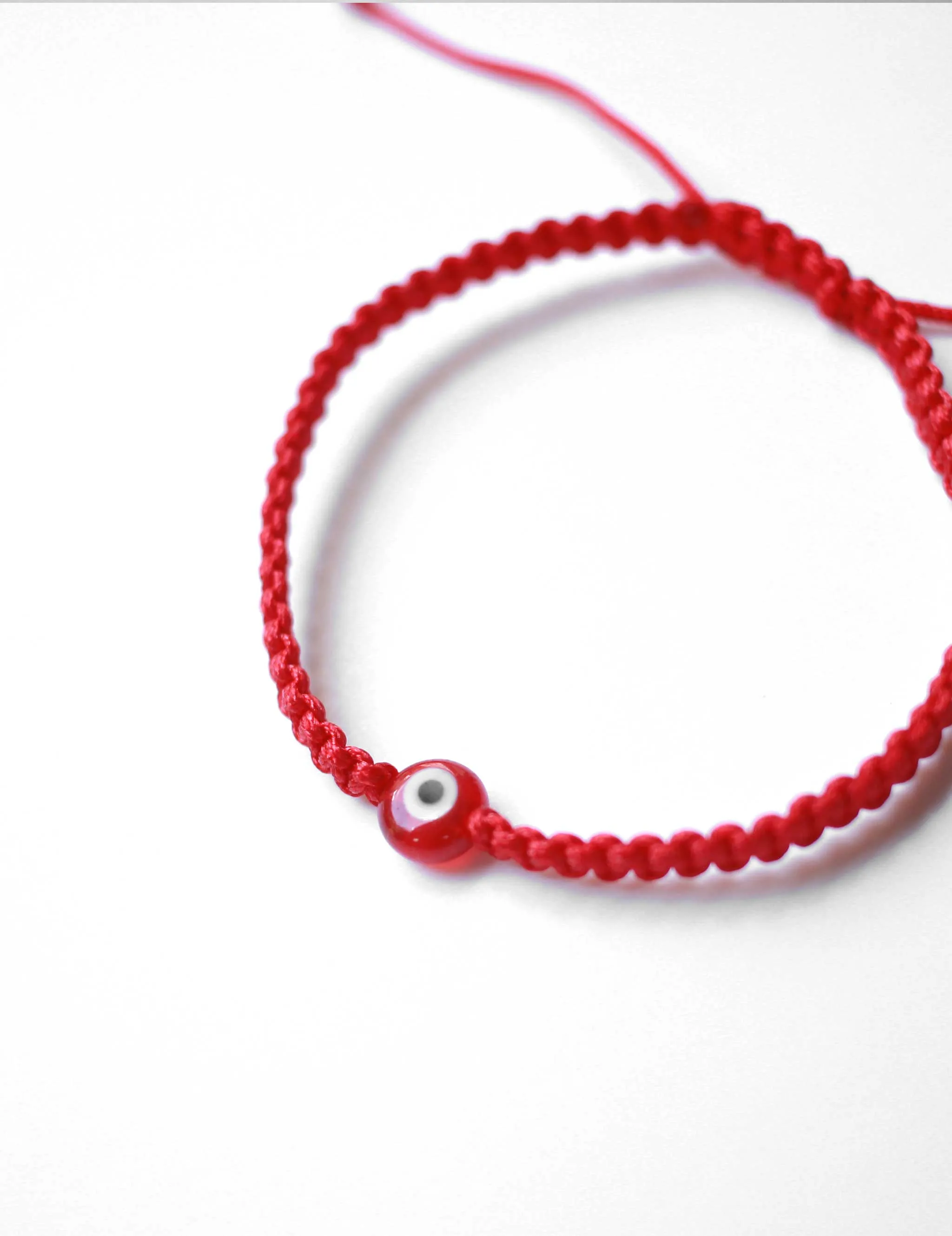 Kids Threaded Evil Eye in Red