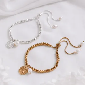 Mahuni - Stainless Steel Pearl Bracelet