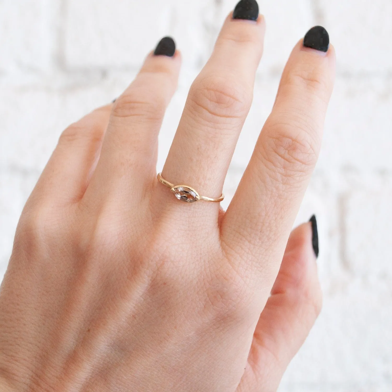 Marquise Morganite Ring