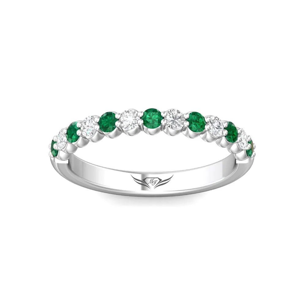 Martin Flyer 14k Diamond and Emerald Band