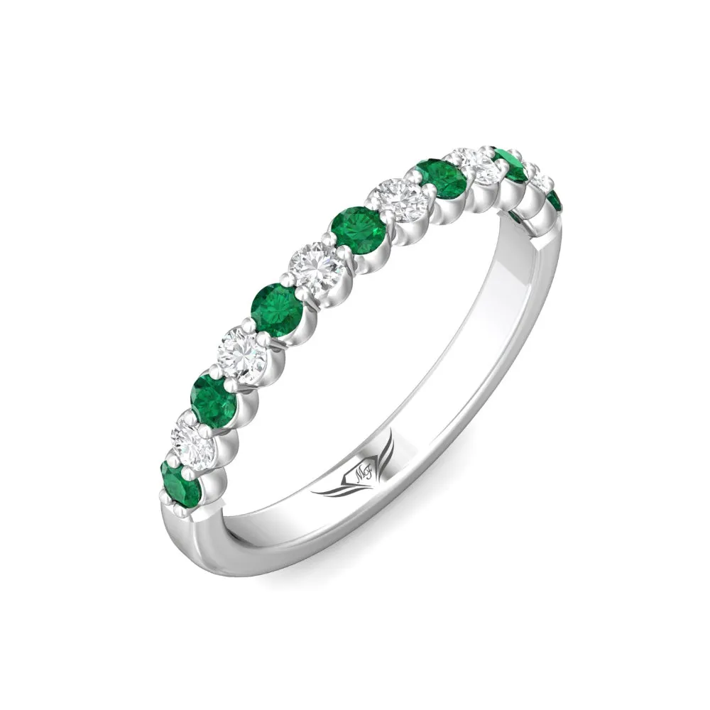 Martin Flyer 14k Diamond and Emerald Band
