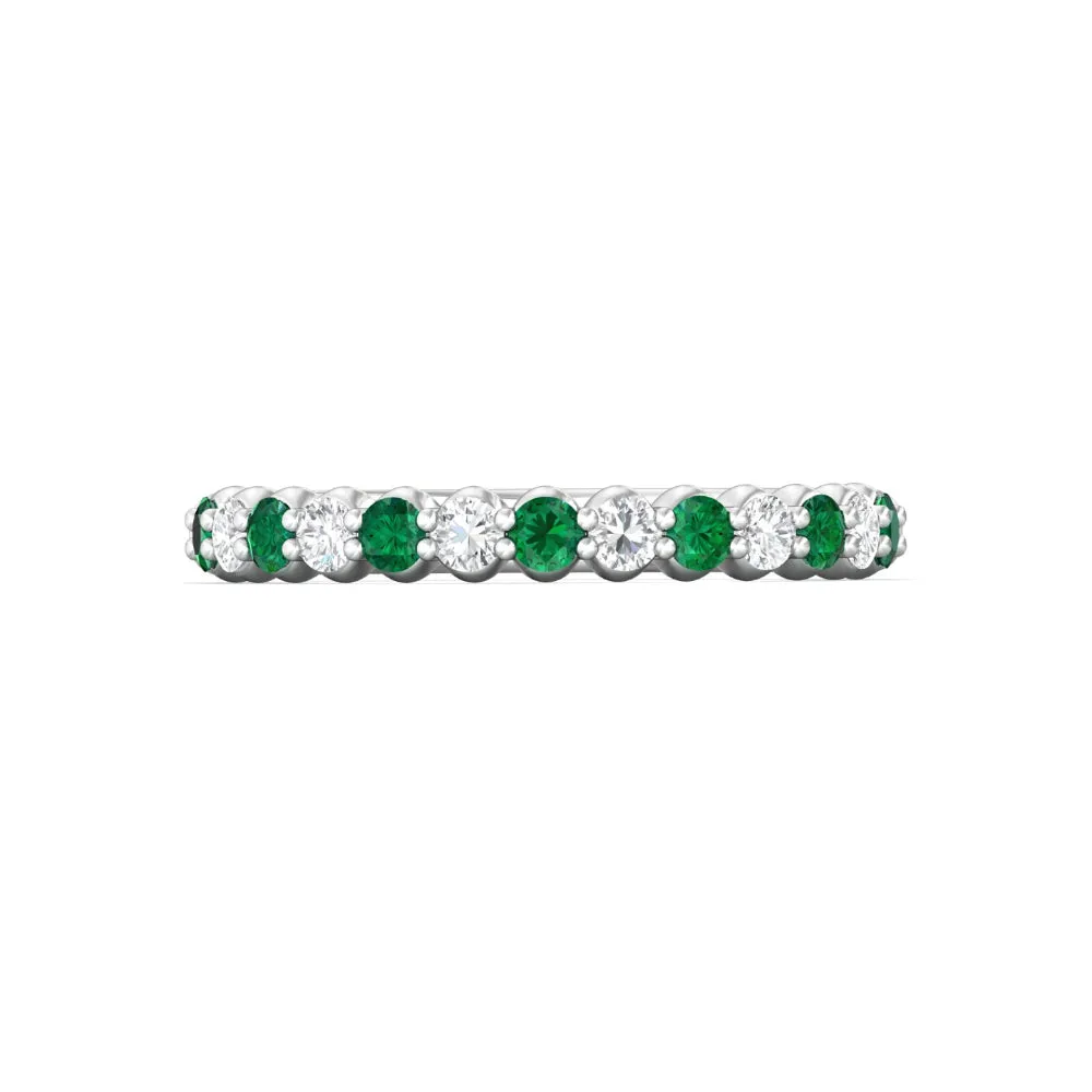 Martin Flyer 14k Diamond and Emerald Band