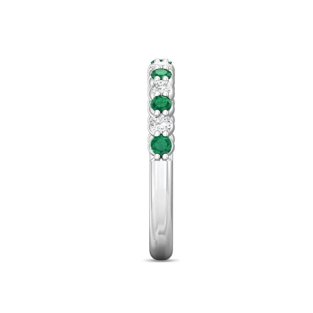 Martin Flyer 14k Diamond and Emerald Band