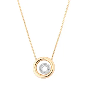 Matin 18K Gold & Whitegold Necklace w. 31 Diamonds