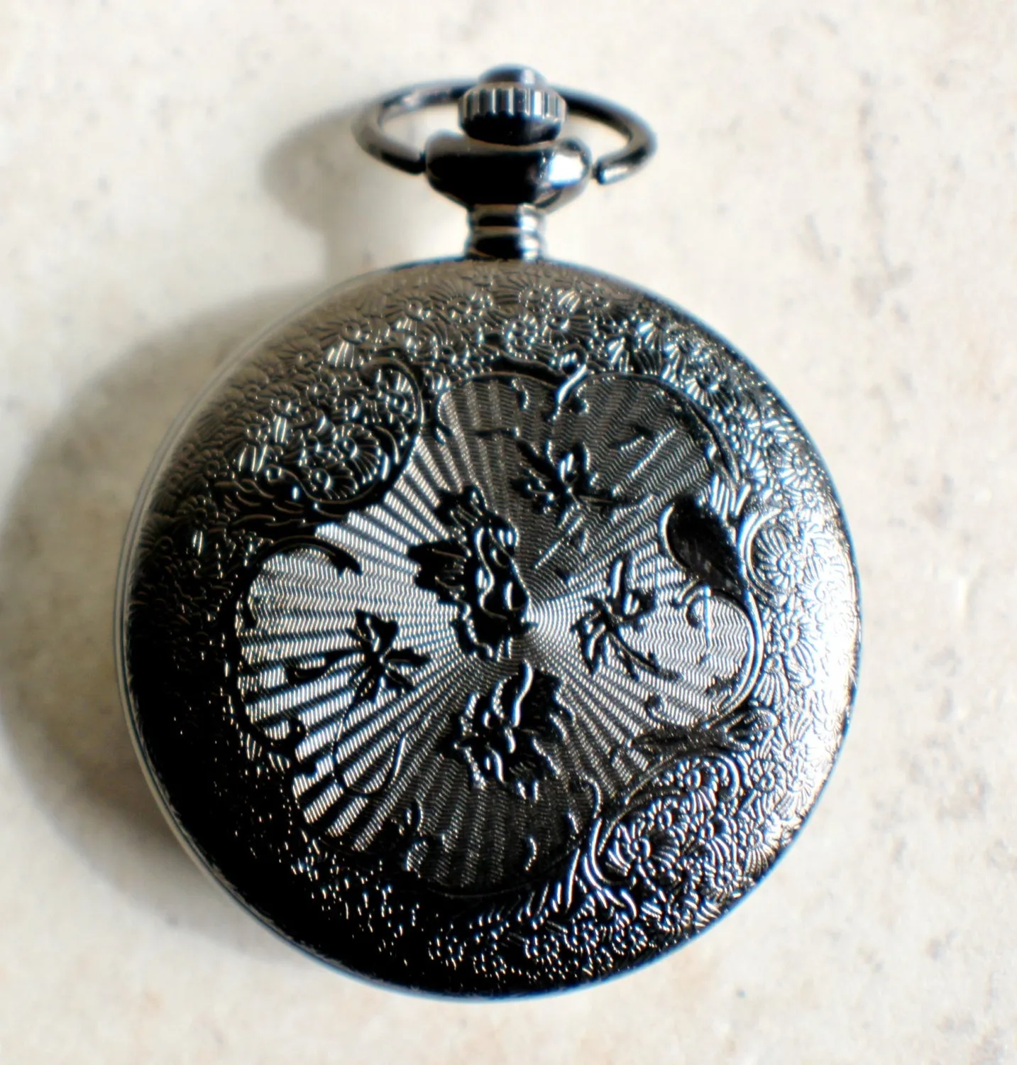 Mermaid battery operated pocket watch.