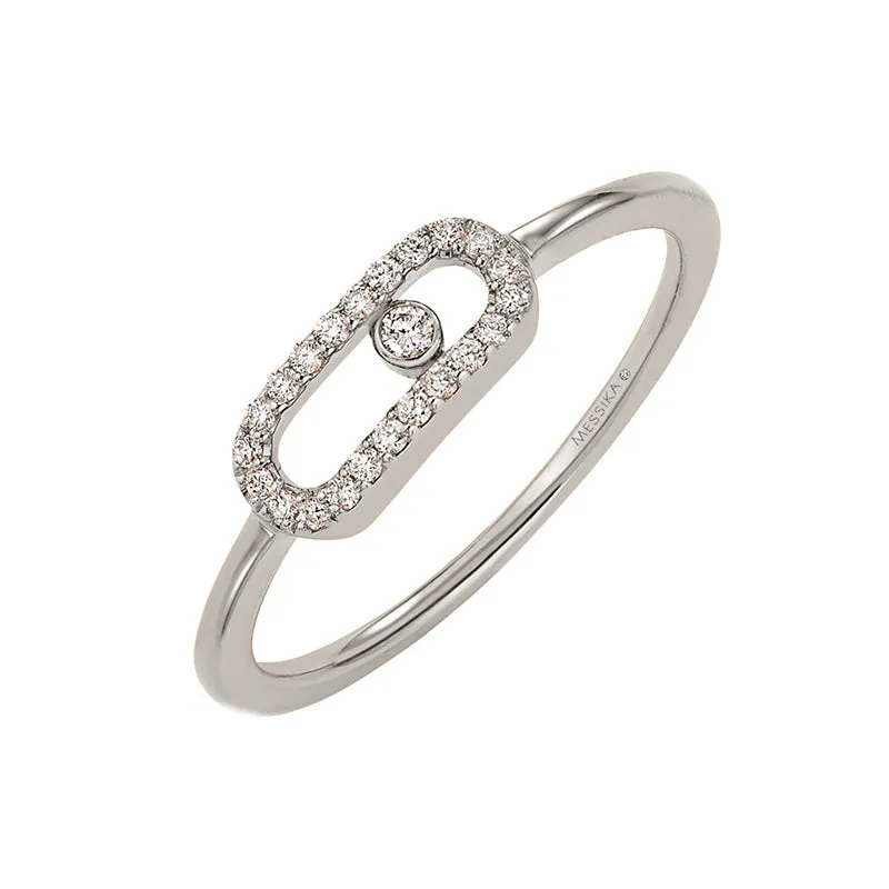 Messika Move Uno 18ct White Gold 0.09ct Diamond Ring