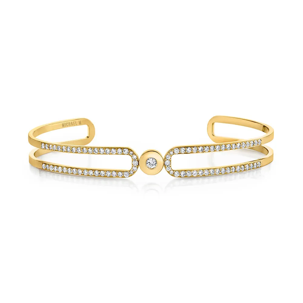 Michael M Pave Alignment Cuff Bracelet BR359PV