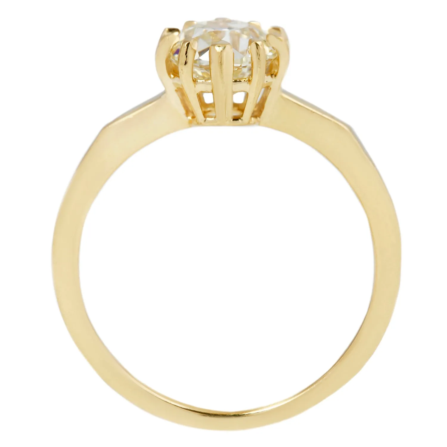Mirror Diamond Solitaire Ring