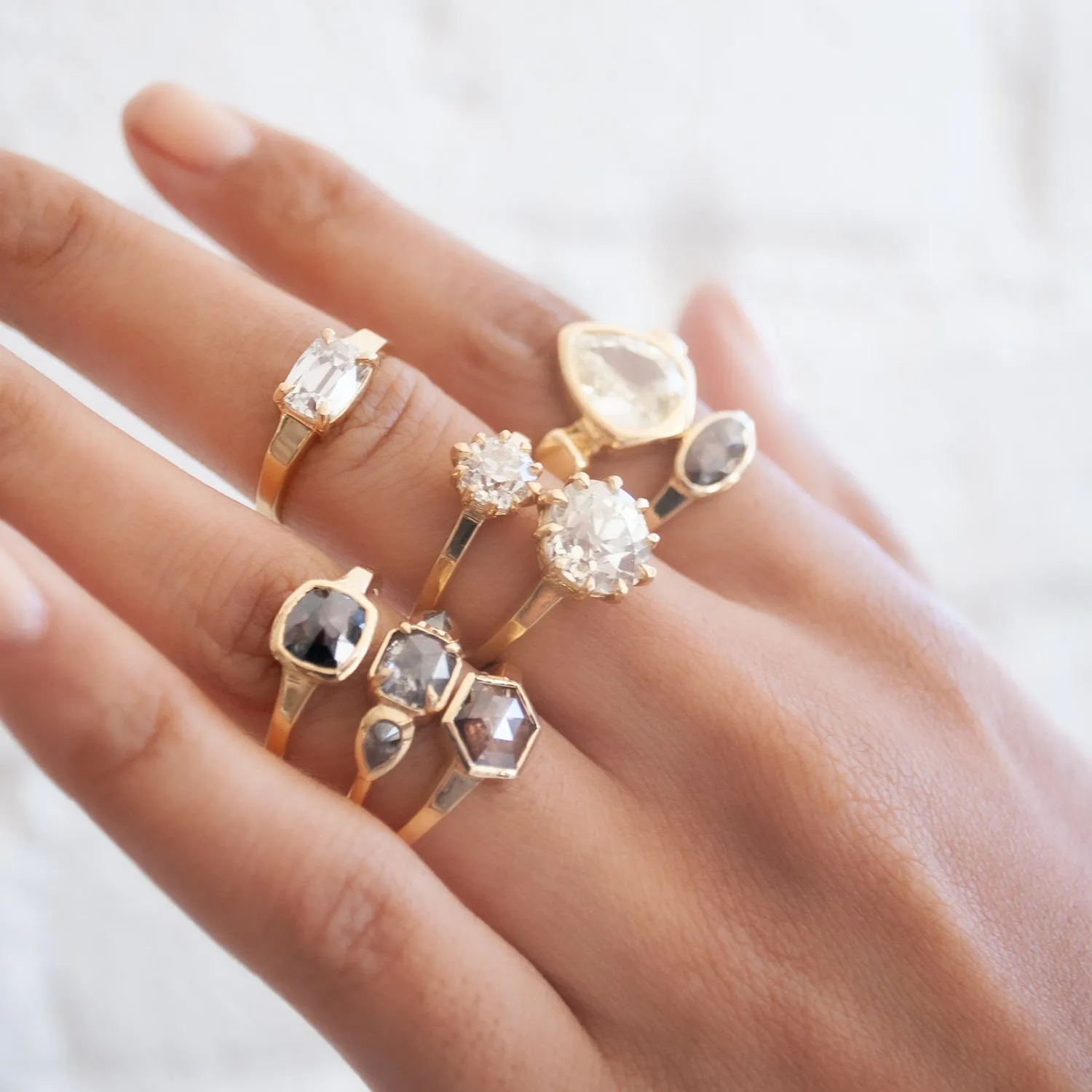 Mirror Diamond Solitaire Ring