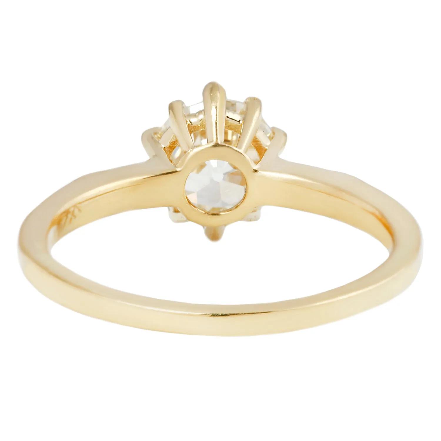 Mirror Diamond Solitaire Ring