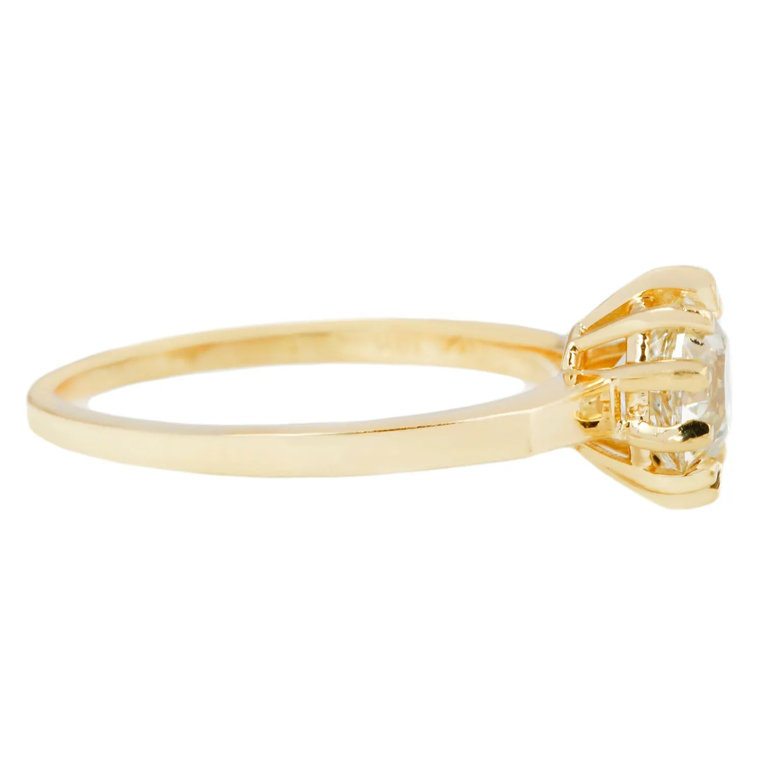 Mirror Diamond Solitaire Ring