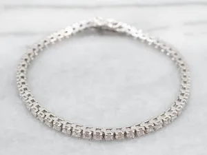Modern Diamond Encrusted Tennis Bracelet