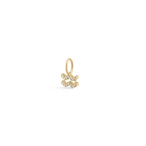 My Zodiac Pav?? Aquarius 18K Gold Pendant w. Diamonds