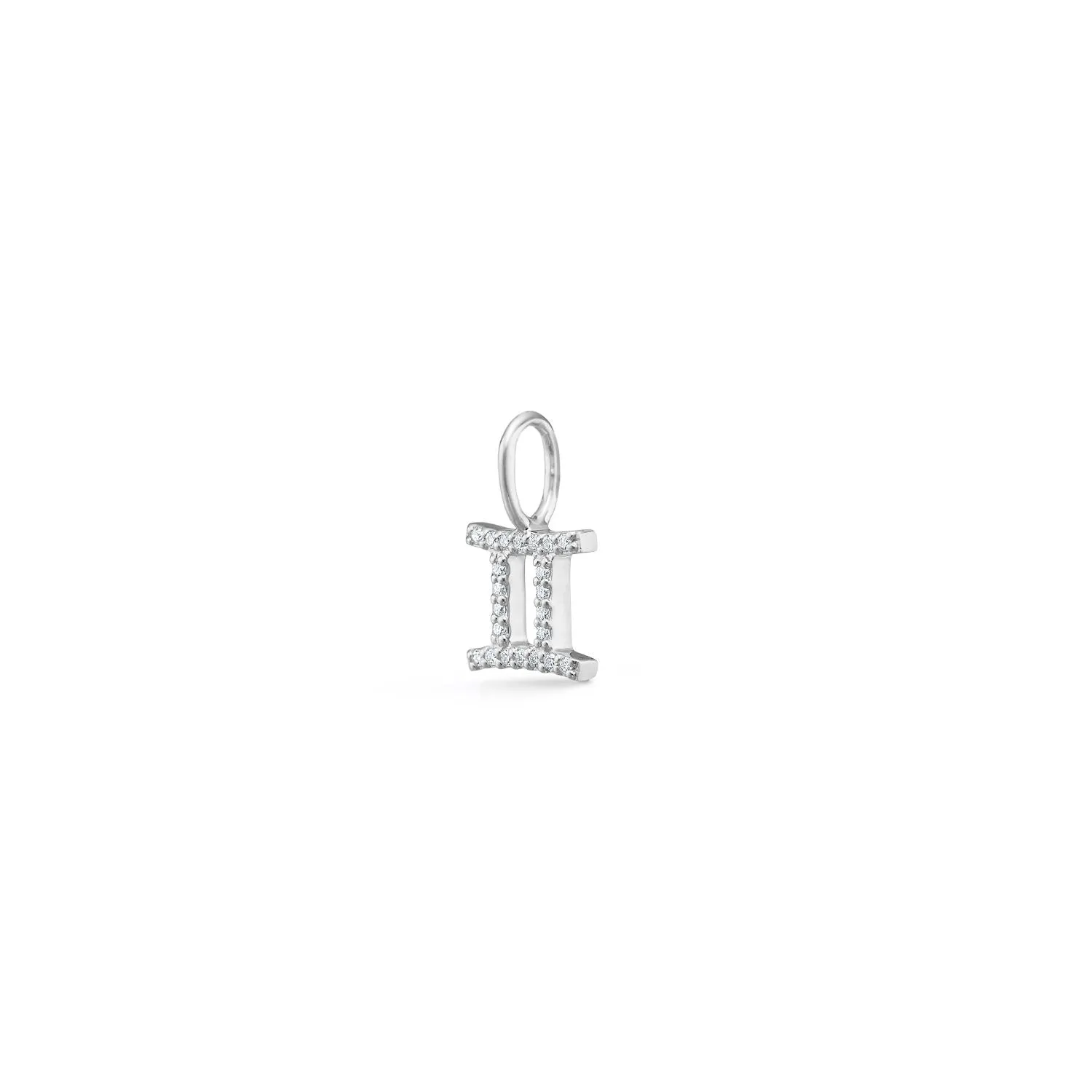 My Zodiac Pav?? Gemini 18K Whitegold Pendant w. Diamonds