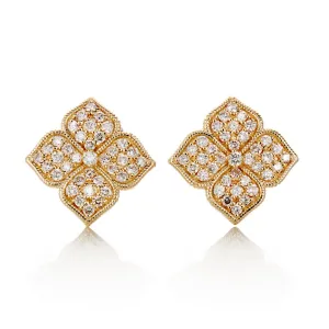Pav?? Diamond Floral Earrings