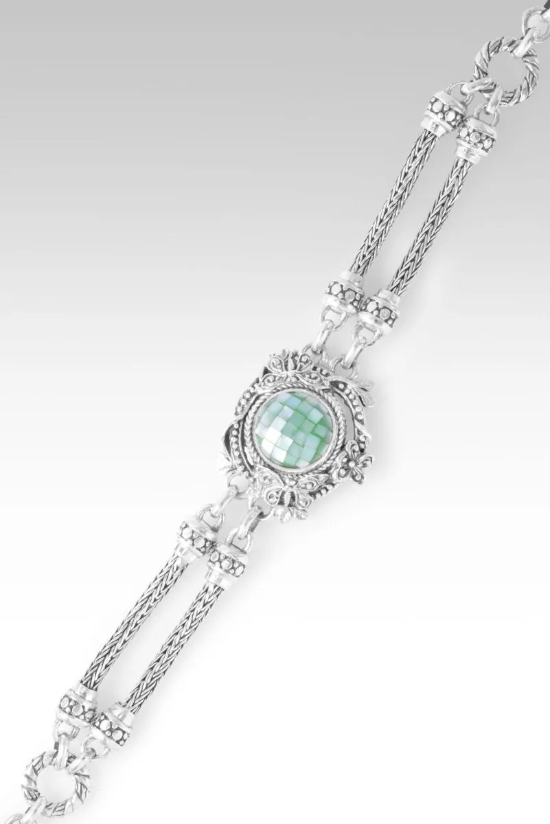 Peace Promise Bracelet II? in Green Mother of Pearl Mosaic