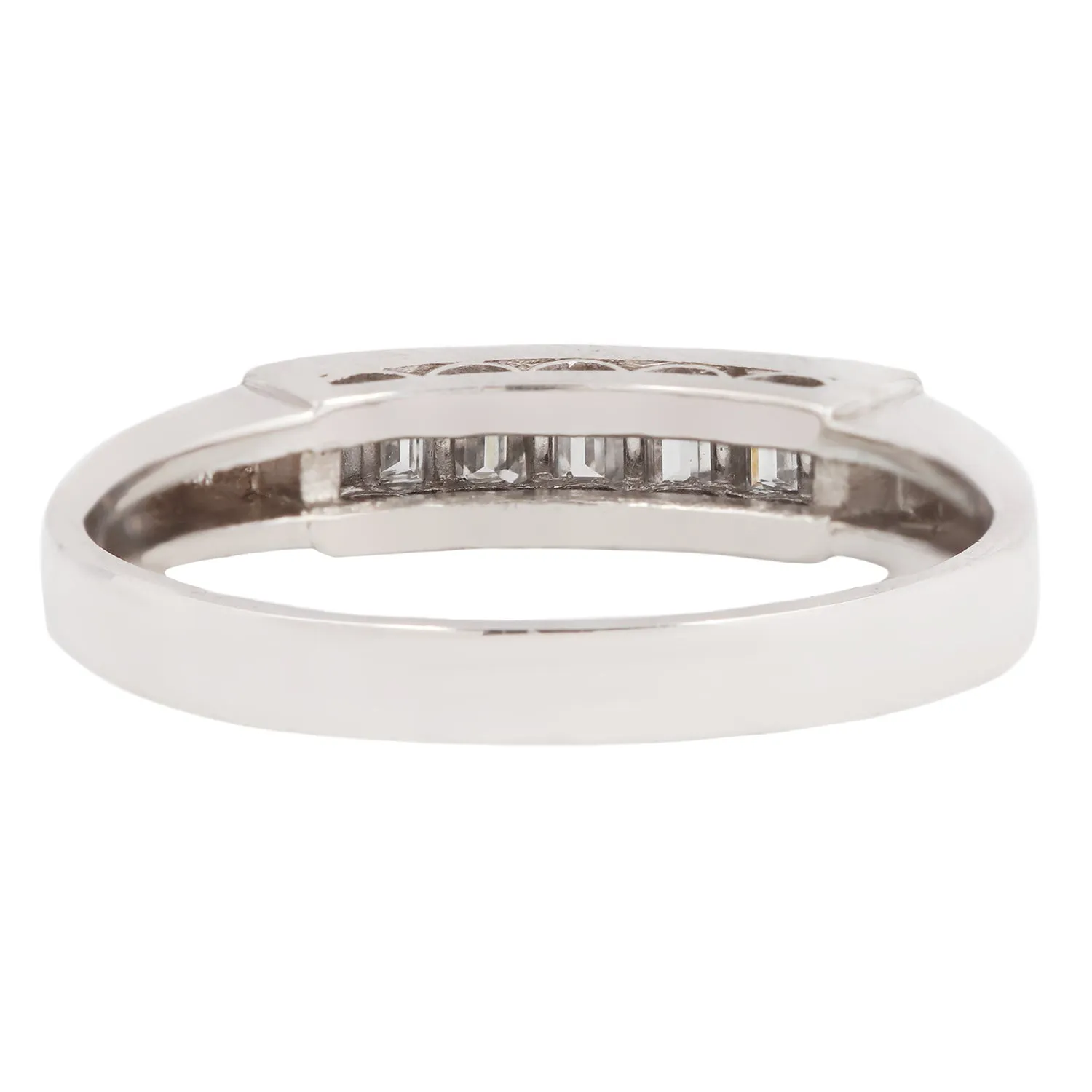 Platinum Seven Diamond Bar Ring