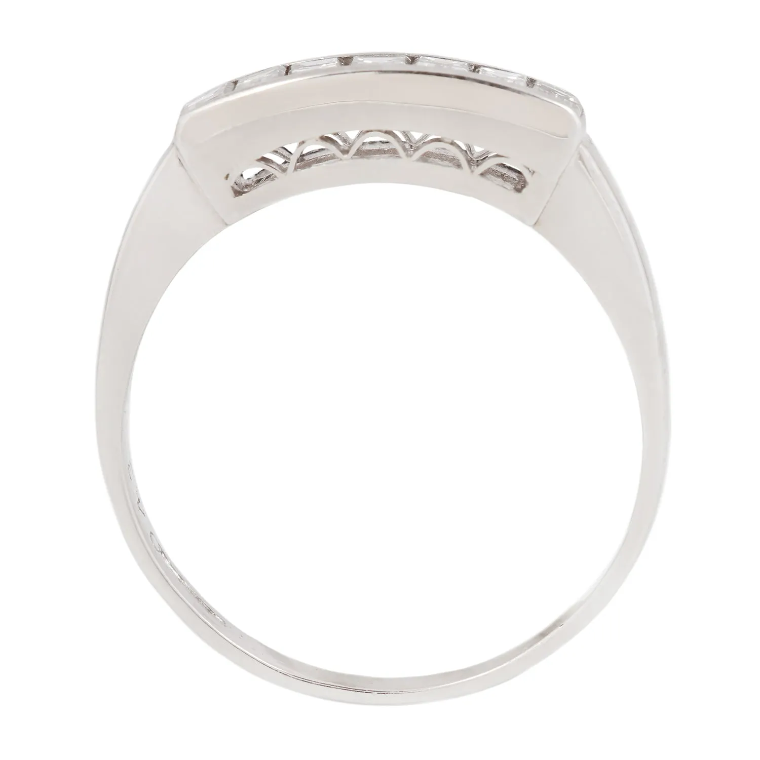 Platinum Seven Diamond Bar Ring