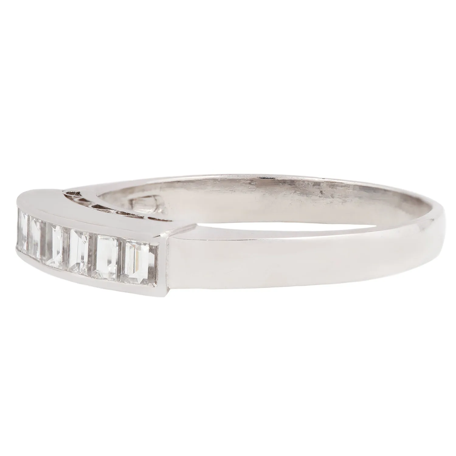Platinum Seven Diamond Bar Ring