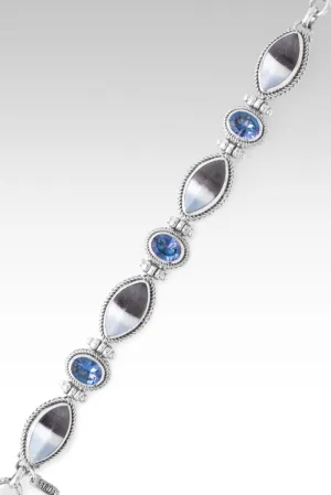 Praise in The Valley Bracelet? in Banded Blue Opal & Sheer Luck? Mystic Topaz
