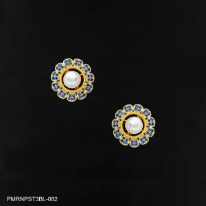 PREMIUM RATNA  PEARL STONE STUD PMRNPST3BL-082