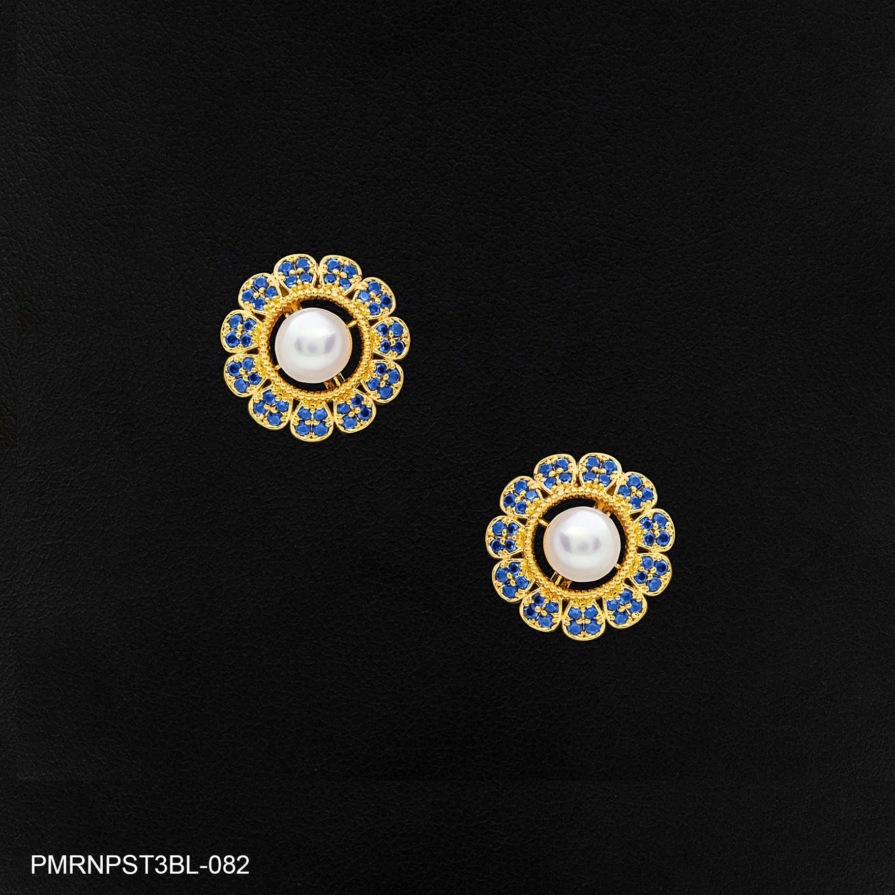 PREMIUM RATNA  PEARL STONE STUD PMRNPST3BL-082