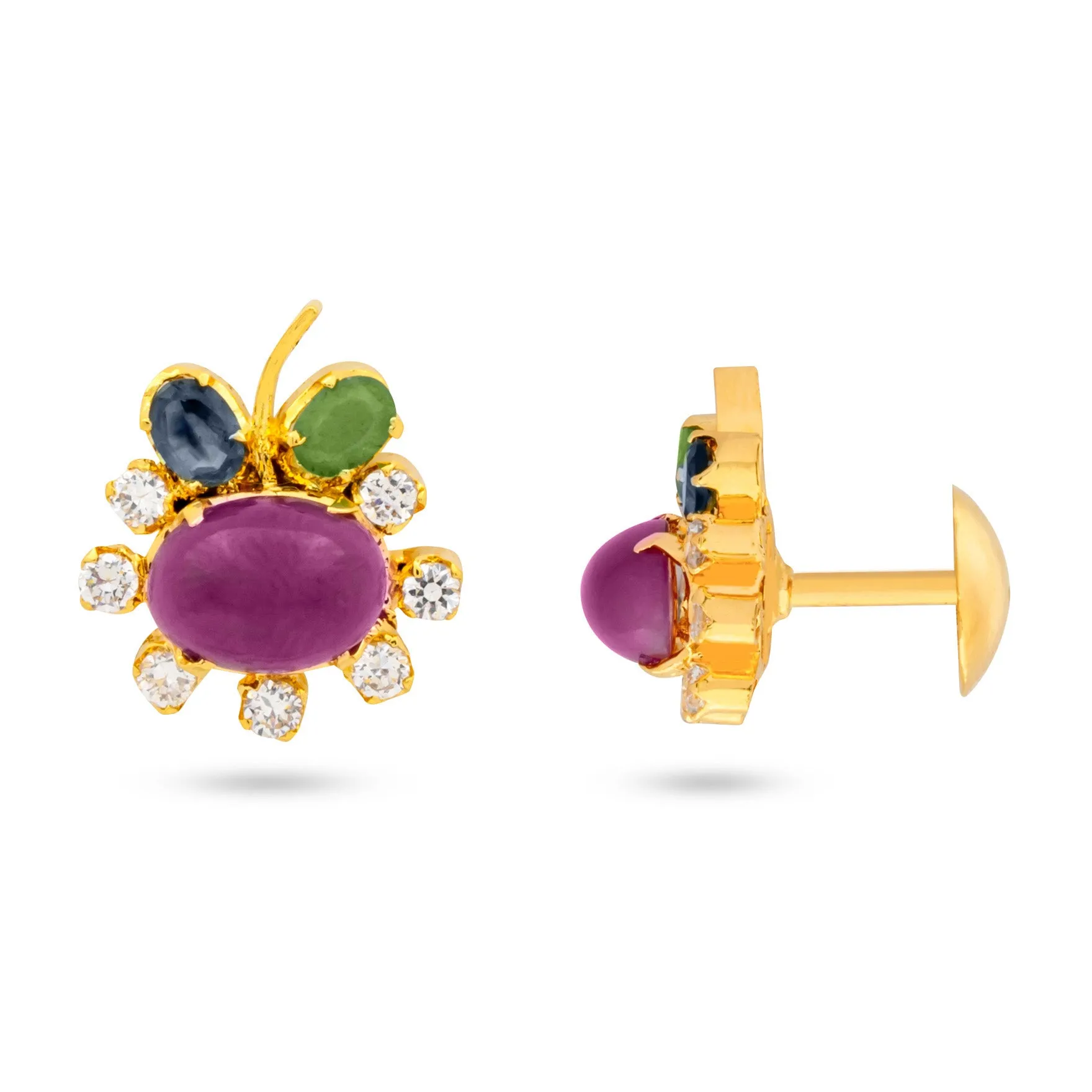 PREMIUM RATNA  PEARL STONE STUD PMRNSST6M-082