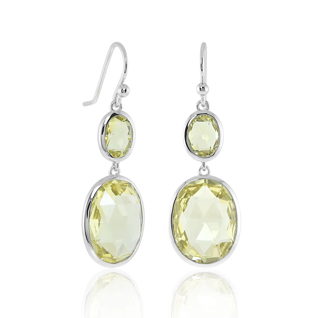 Raindrop Earrings in Lemon Quartz