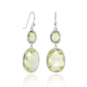Raindrop Earrings in Lemon Quartz