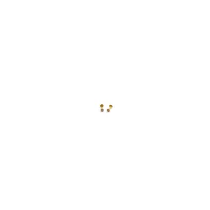 Real Gold 2 MM Stone Studs with Long Screw Tops Perfect for Ear and Nose Piercings E1900