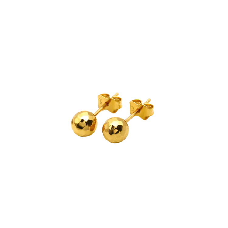 Real Gold Bee Comb Round Earring Set 0006 E1640