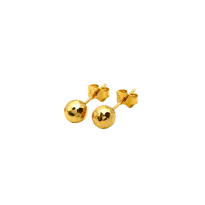 Real Gold Bee Comb Round Earring Set 0006 E1640