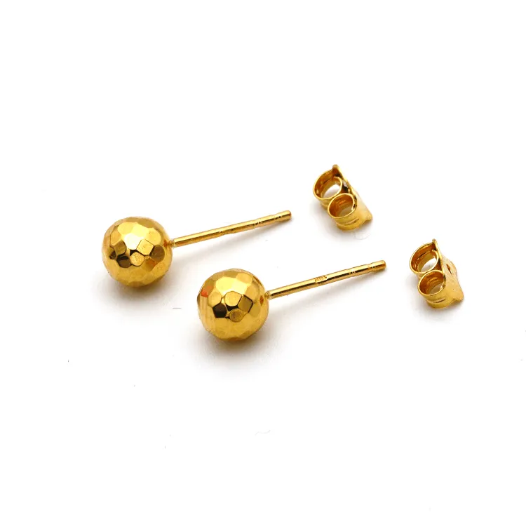 Real Gold Bee Comb Round Earring Set 0006 E1640