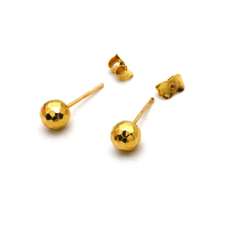 Real Gold Bee Comb Round Earring Set 0006 E1640