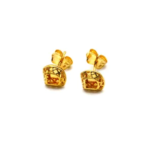 Real Gold Framed Triangle Earring Set 3125 E1678