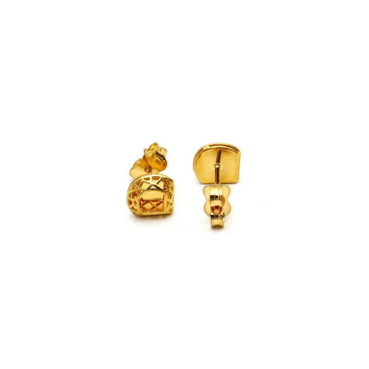 Real Gold Framed Triangle Earring Set 3125 E1678