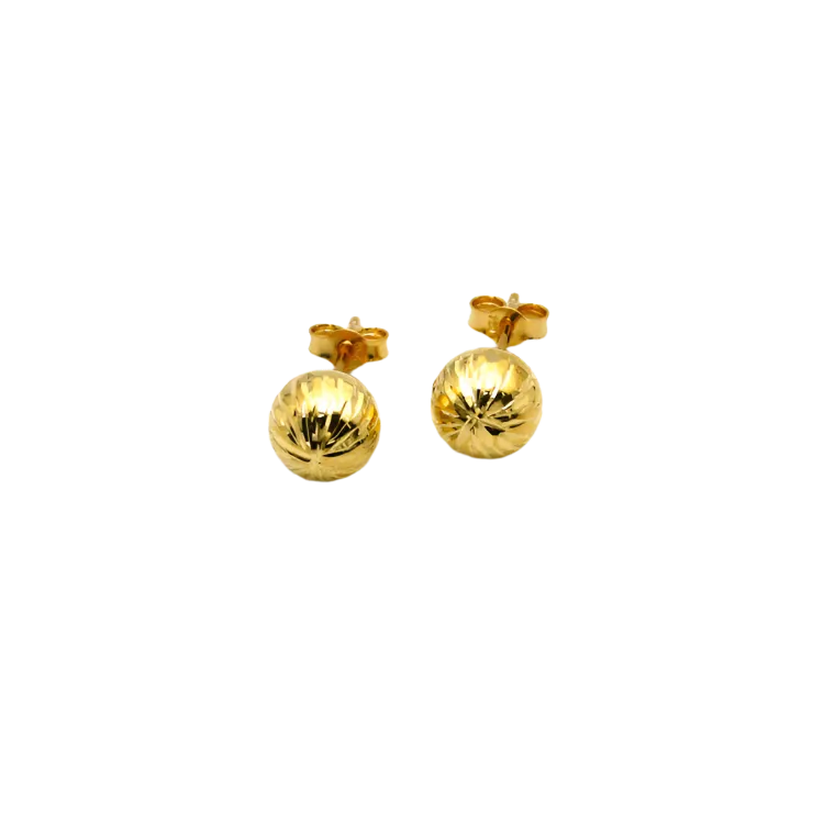 Real Gold Lined Stud Earring Set 0007MMV/76 E1030