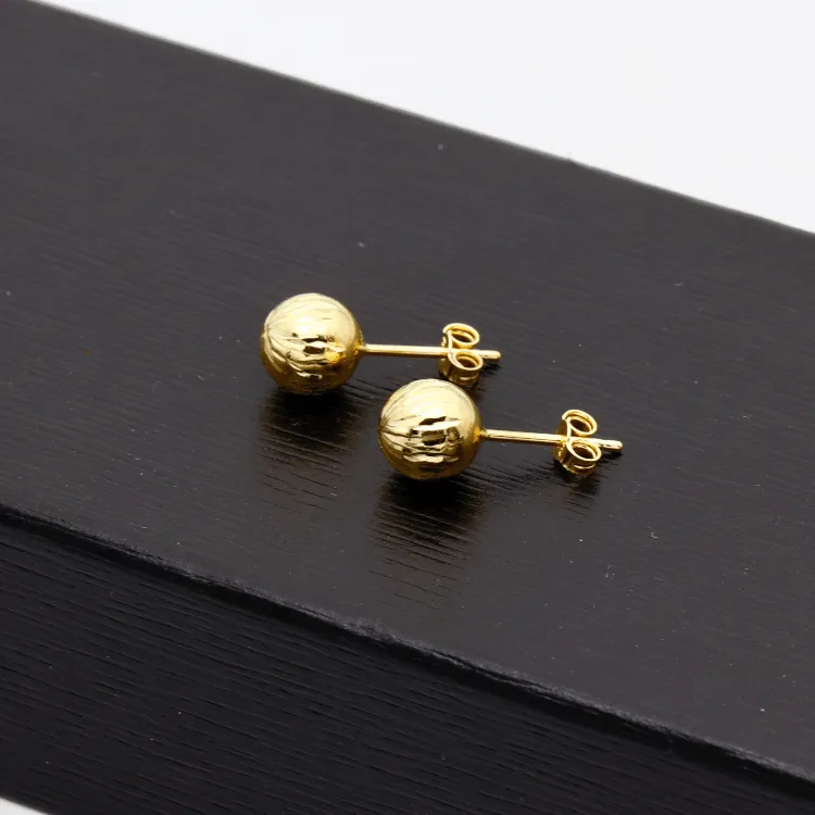 Real Gold Lined Stud Earring Set 0007MMV/76 E1030
