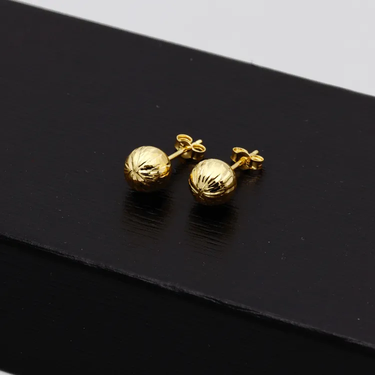 Real Gold Lined Stud Earring Set 0007MMV/76 E1030