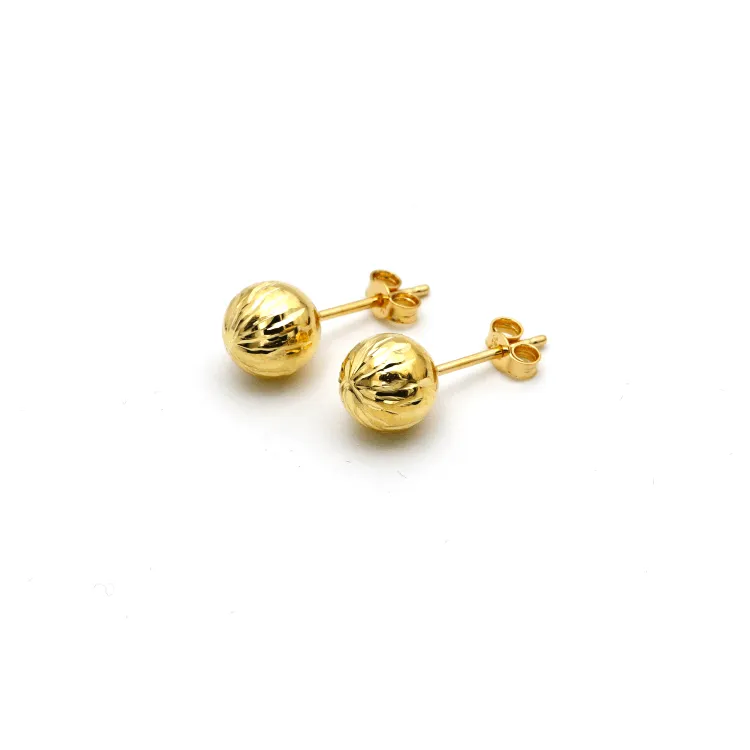 Real Gold Lined Stud Earring Set 0007MMV/76 E1030