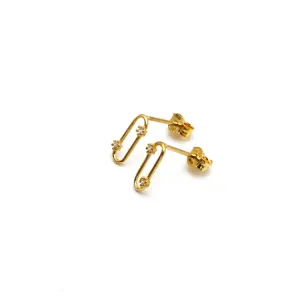 Real Gold Small GZMessika Design Earring Set 0869 E1756