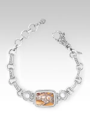 Remember Hope Bracelet? in Brecciated Mookaite & White Mother of Pearl